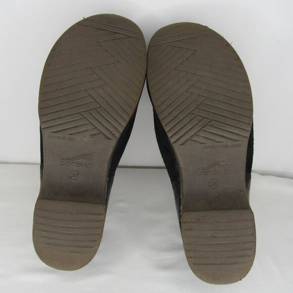 Dansko Black Brushed Suede Clogs Women's 38 8 - Picture 7 of 9